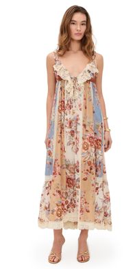 Zimmermann Awaken Lace Trim Dress Spliced Print 2