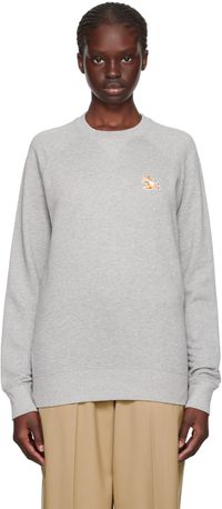 Maison Kitsuné Gray Chillax Fox Sweatshirt