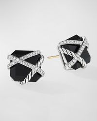 12mm Cable Wrap Stud Earrings in Silver
