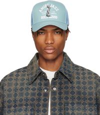 AMIRI Blue 'Amiri Jazz' Wolf Trucker Cap