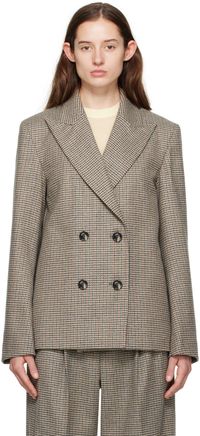 Teurn Studios Veston Owen beige exclusif à SSENSE