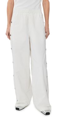 Tibi Nylon Snap Petite Pull On Joggers White L