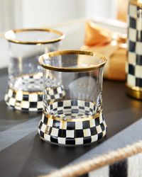 8 oz. Courtly Check Glass Tumbler, Set of 2