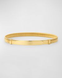 18K Yellow Gold Coil Thin Bangle Bracelet