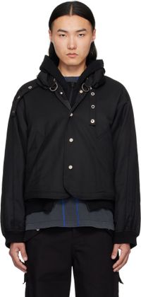 FFFPOSTALSERVICE Black Reia Hooded Parachute Jacket