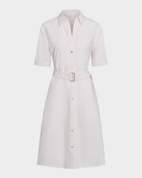 Short-Sleeve Belted Shirtdress