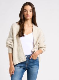 American Vintage - Gilet ouvert en laine et alpaga mélangé - Taille M/L - Beige