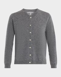 Cashmere Pearlescent Button Cardigan