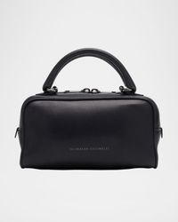 Medium Glossy Napa Boston Top-Handle Bag