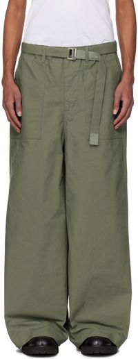 sacai Khaki Ripstop Trousers