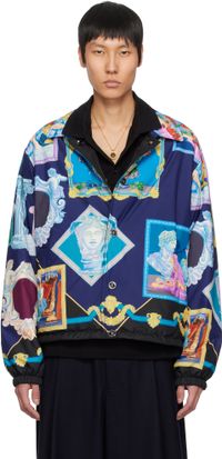 Versace Multicolor 'Versace Gallery' Reversible Blouson Jacket