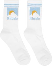 Rhude White Moonlight Socks