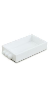 Tizo Design Acrylic Towel Napkin Holders with Bubble Handles Solid White One Size