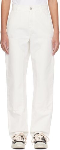 Carhartt Work In Progress White Pierce Double Knee Trousers