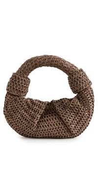 SIMONMILLER Raffia Lopsy Bag Chocolate One Size