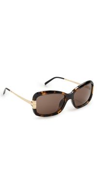 Tory Burch Square Sunglasses Tortoise One Size