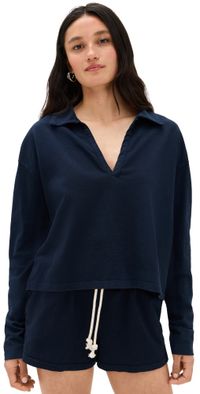 perfectwhitetee Tenessee Jersey Collared Shirt Navy XS