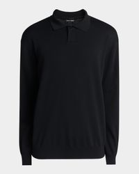 Men's Milano Stitch Wool Polo Sweater
