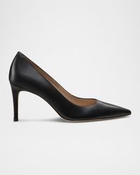 Stuart Leather Stiletto Pumps