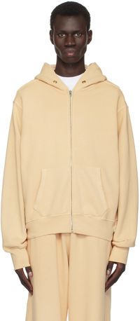 Les Tien Off-White Heavyweight Zip Hoodie