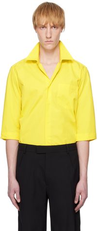 ALAINPAUL Yellow 3/4 Sleeve Shirt
