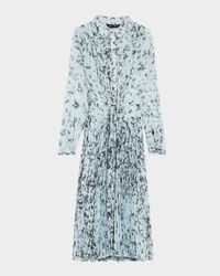 Jones Printed Crinkle Chiffon Pleated Dress