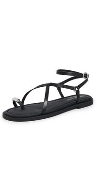 rag & bone Geo Strappy Ring Sandals Black 39.5