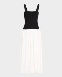 Henriette Mixed-Media Tank Top Dress