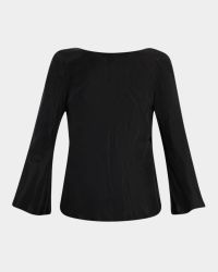 Laura Backless High-Neck Blouse