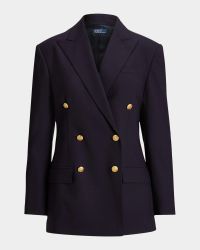 Wool-Blend Double-Breasted Blazer