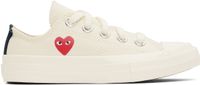 COMME des GARÇONS PLAY Kids Off-White Converse Edition Chuck 70 OG Single Heart Low Top Sneakers