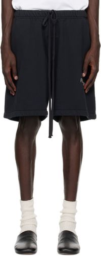 Fear of God ESSENTIALS Black Heavy Fleece Soccer Shorts