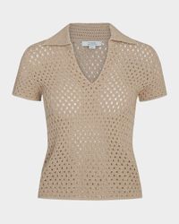 Short-Sleeve Macrame Top