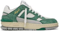 Axel Arigato White & Green Area Lo Sneakers