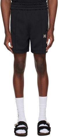 Palm Angels Short noir à monogramme