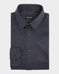 Men's Micro-Circle Point Collar Dress Shirt