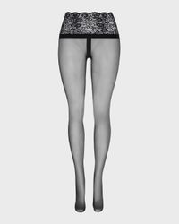 Sexy Sheer Lace-Waist Tights