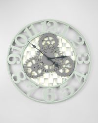 Sterling Check Farmhouse Clock