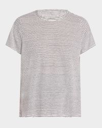 Striped Organic Linen Jersey T-Shirt