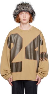 Dries Van Noten Brown Oversized Sweatshirt