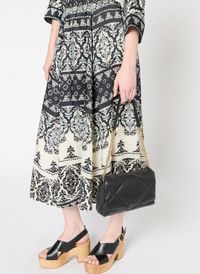 Gerard Darel - Jupe midi imprimée - Taille 4 - Noir