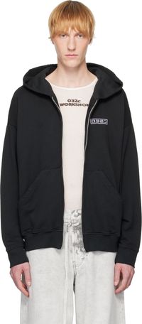 032c Black Routine Zip Hoodie