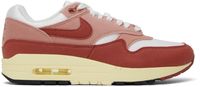 Nike Red & White Air Max 1 Sneakers