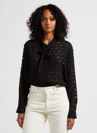 Margaux Lonnberg - Chemise oversize col cravate - Taille 38 - Noir