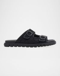 Men's Dual-Buckle Gancio Slide Sandals