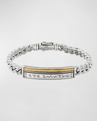 Men's Two-Tone Chain ID Bracelet