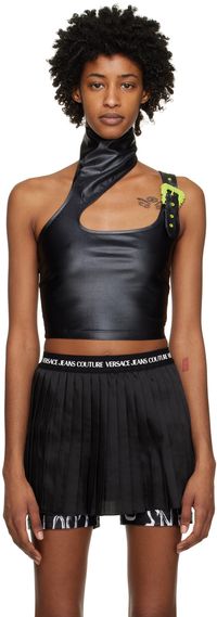 Versace Jeans Couture Débardeur noir à boucle à motif baroque