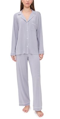 Eberjey Gisele Long Pajama Set Thistle/Ivory S