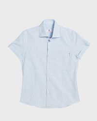 Kids' Striped Short-Sleeve Shirt, Size 6-14