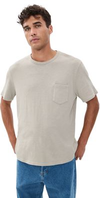 Marine Layer Relaxed Heavy Slub Pocket Tee Vintage Khaki L
